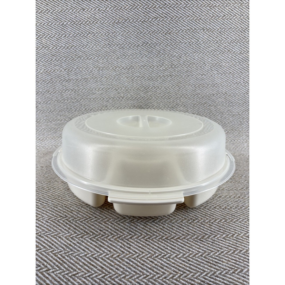 Rubbermaid Servin Saver 0259 12" Round Vegetable Fruit Dip Tray